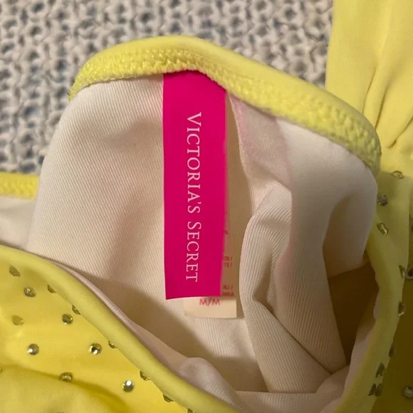 Victoria's Secret Yellow Bikini with Rhinestones - Picture 2 of 10